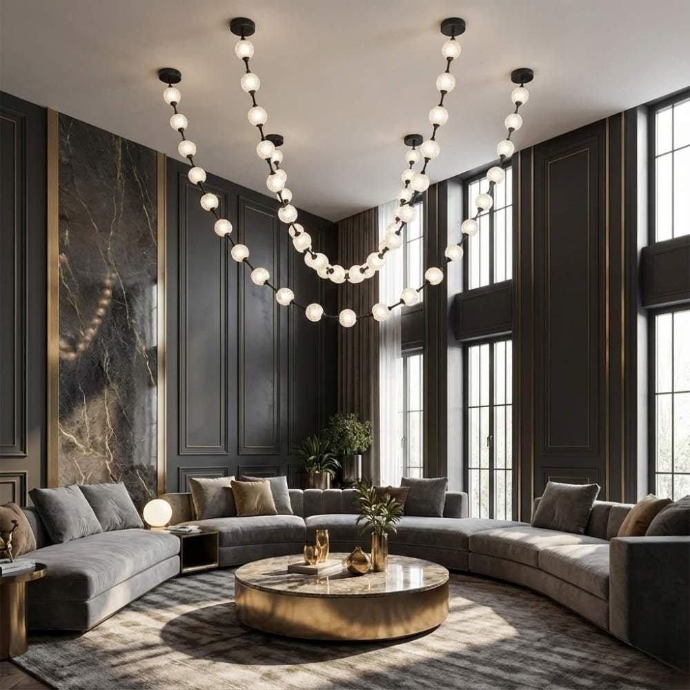 Esle Modern Pearl Necklace Chandelier