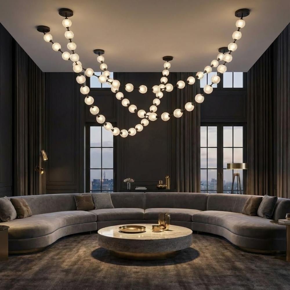 Esle Modern Pearl Necklace Chandelier