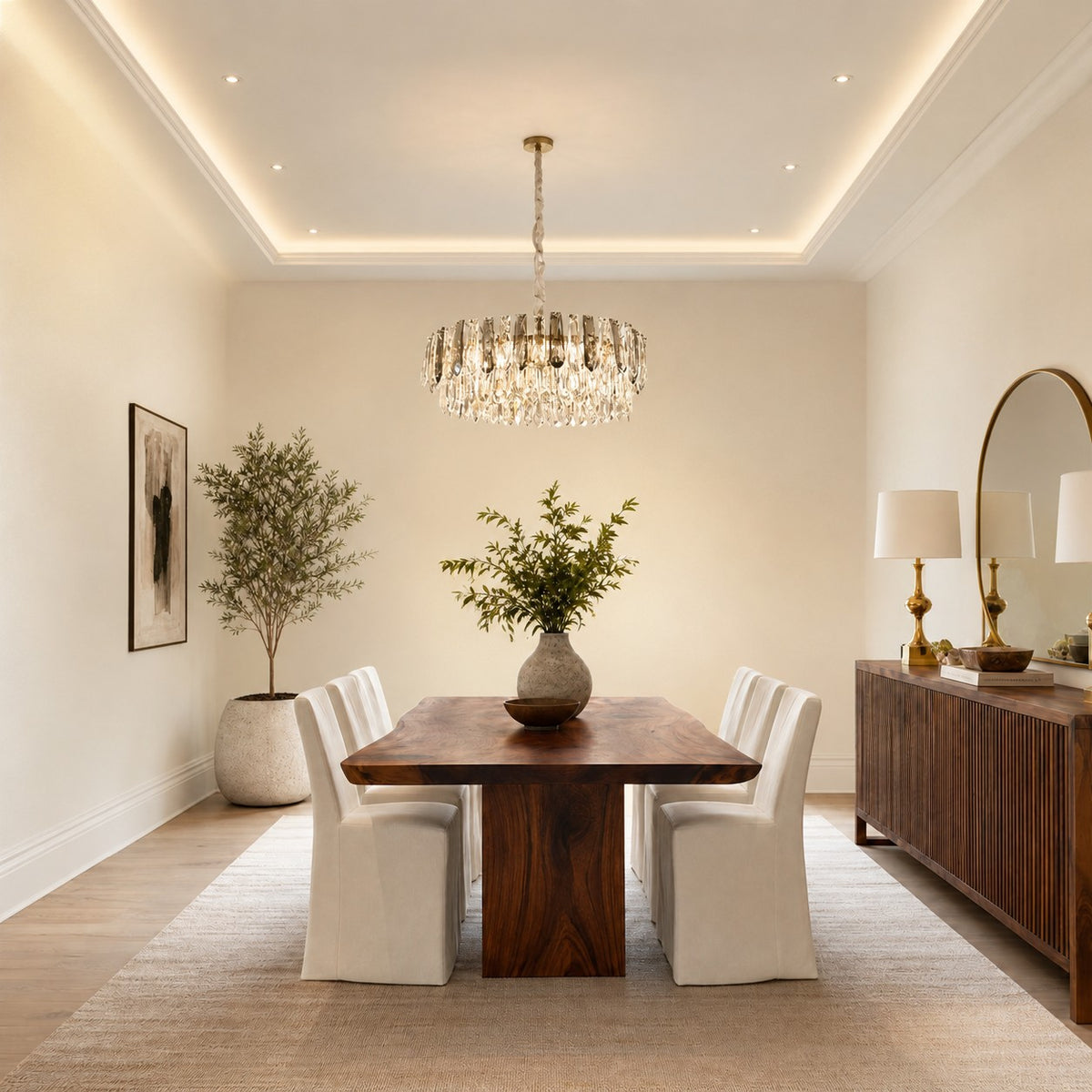 Eterea Crystal Halo Chandelier