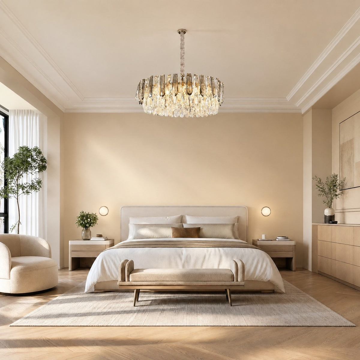 Eterea Crystal Halo Chandelier