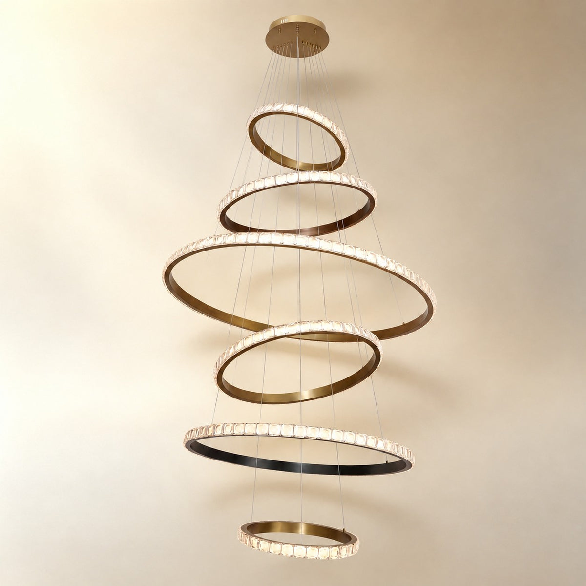 Evelan Crystal Cascading Chandelier