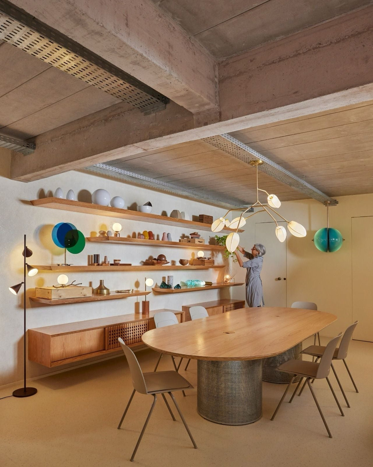 Fabric Petal Chandelier