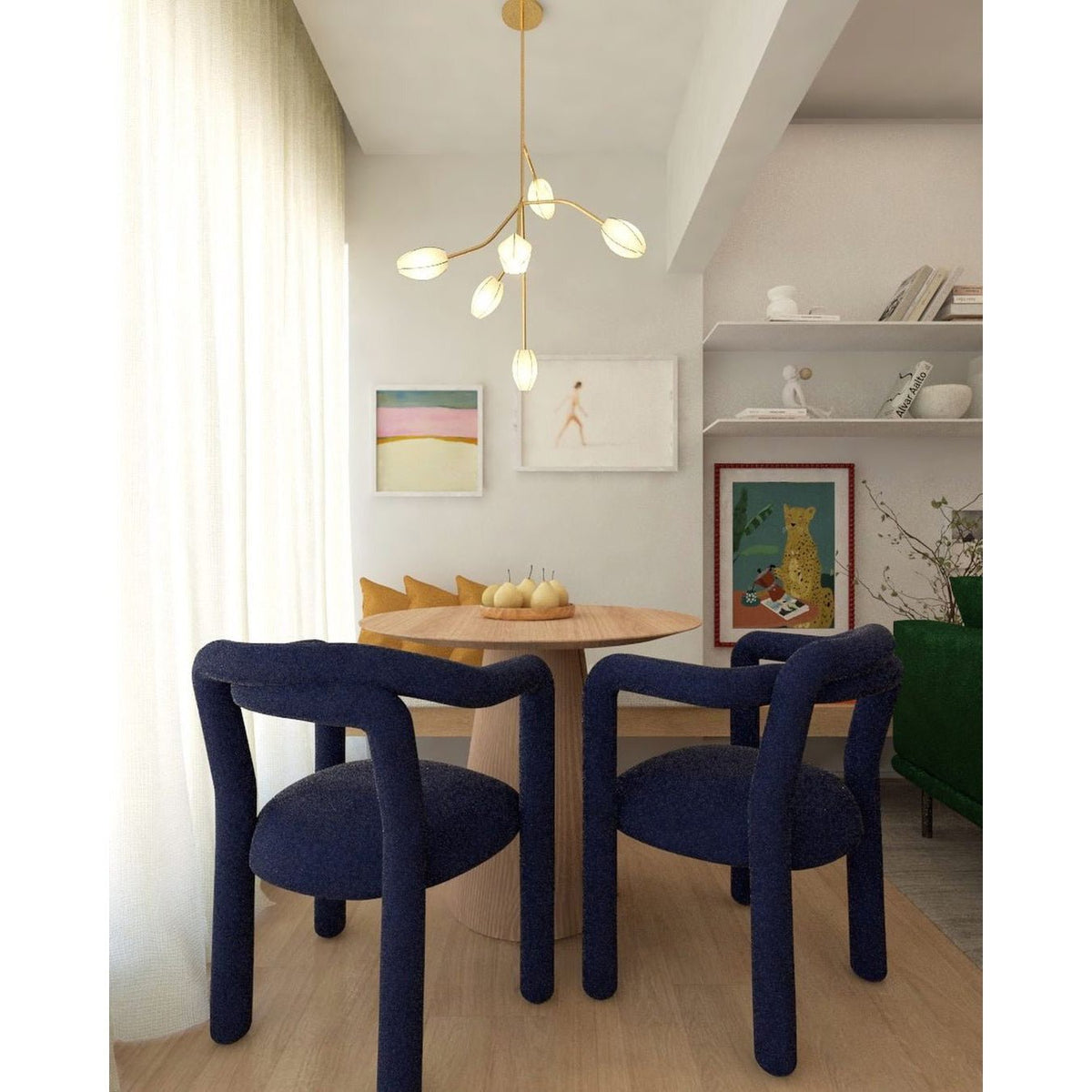 Fabric Petal Chandelier