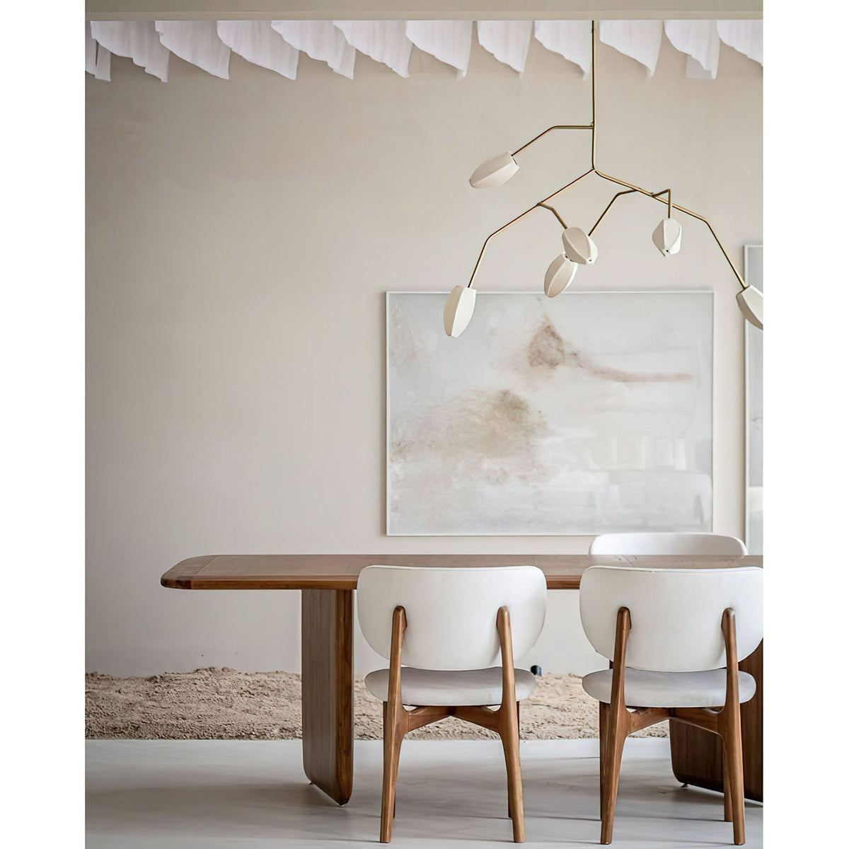 Fabric Petal Chandelier