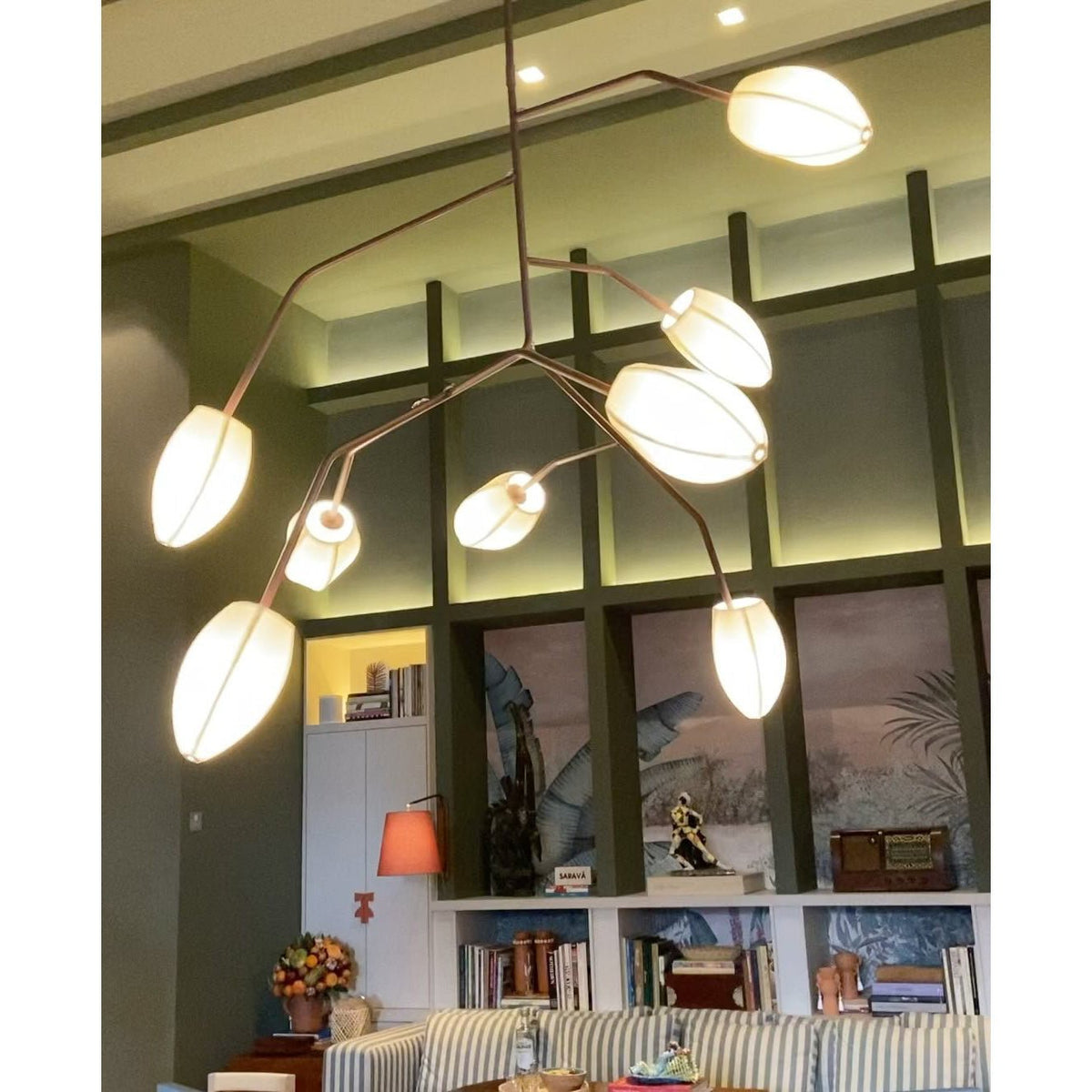 Fabric Petal Chandelier