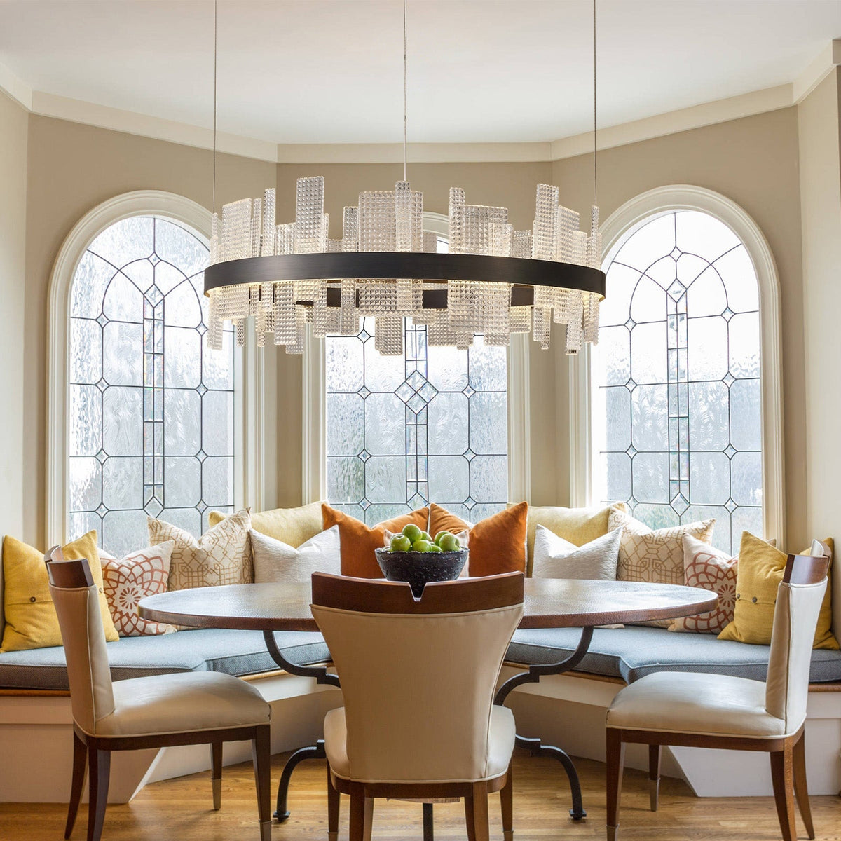 Griia Round Glass Chandelier