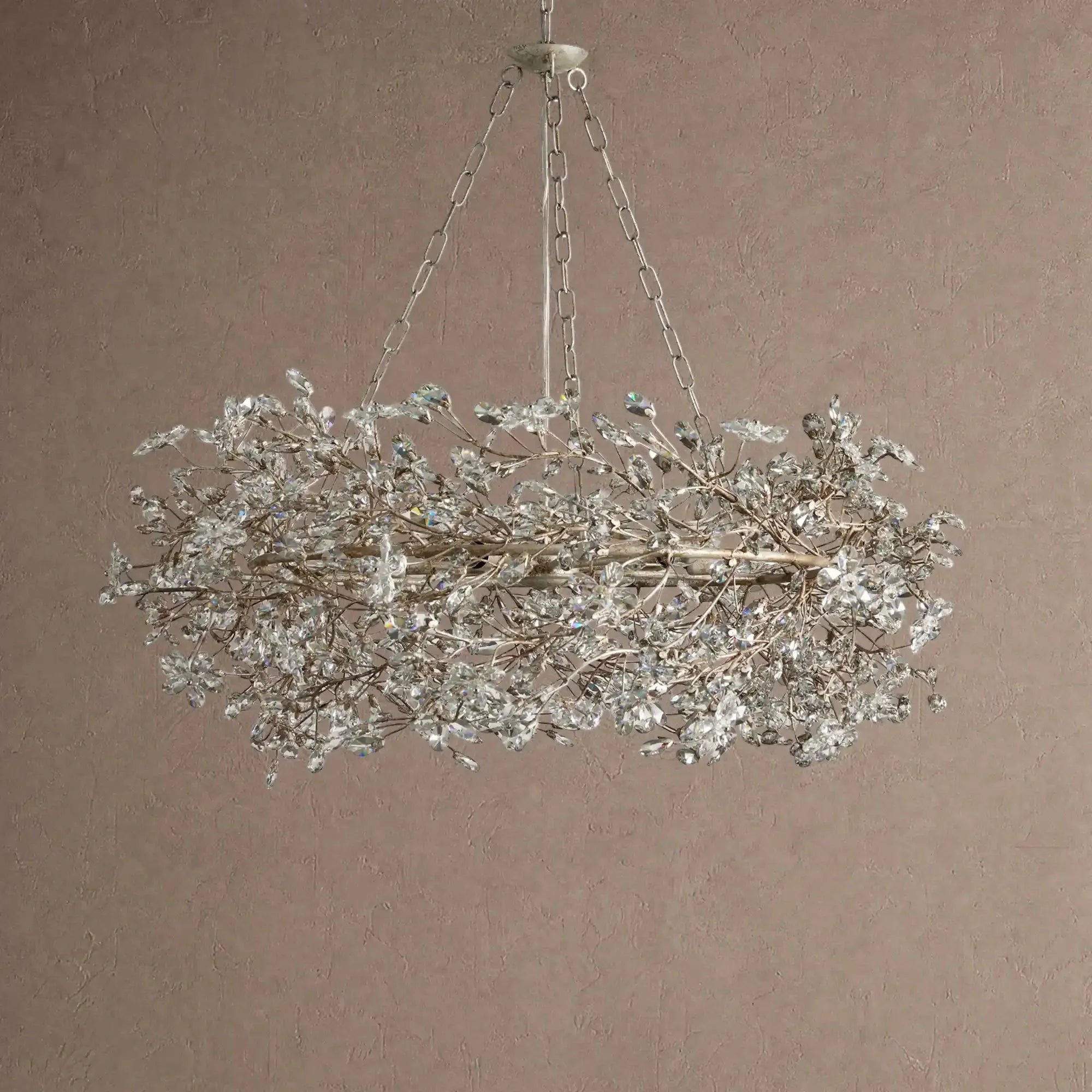 Fiore Crown Crystal Branch Chandelier 39" 48" 60“