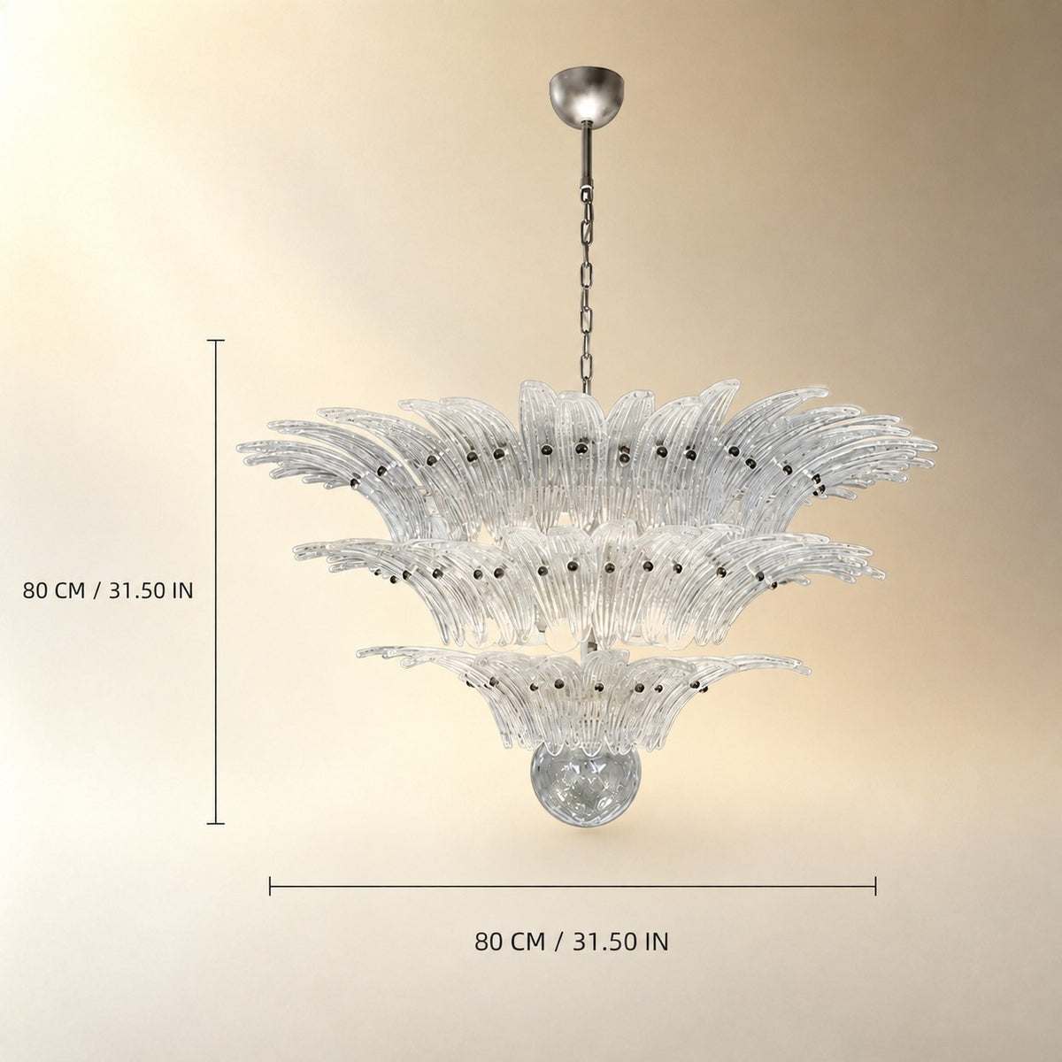 Floralys Sculptural Floral Glass Chandelier