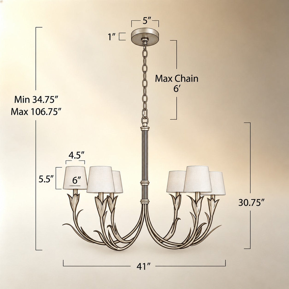 Fontara Reed Chandelier Small