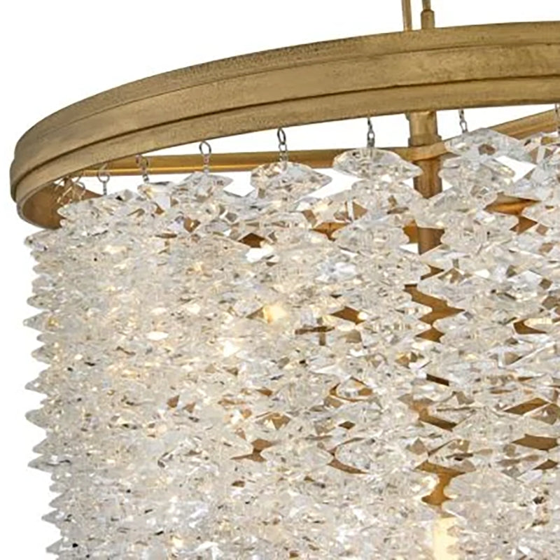 Denise Lamp Vac Crystal 18" Round Chandelier