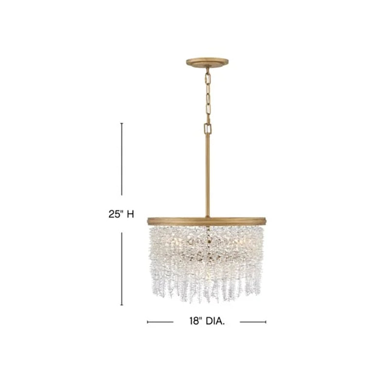 Denise Lamp Vac Crystal 18" Round Chandelier