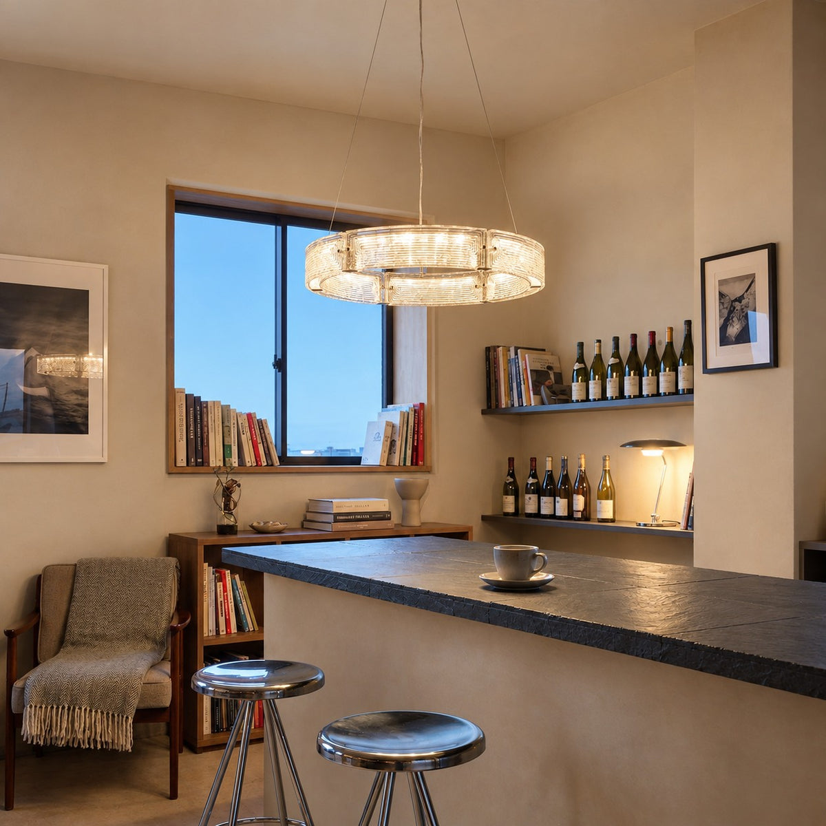 Galior Modern Glass Round Chandelier