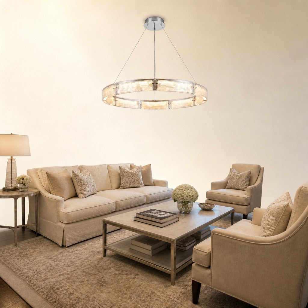 Galior Modern Glass Round Chandelier
