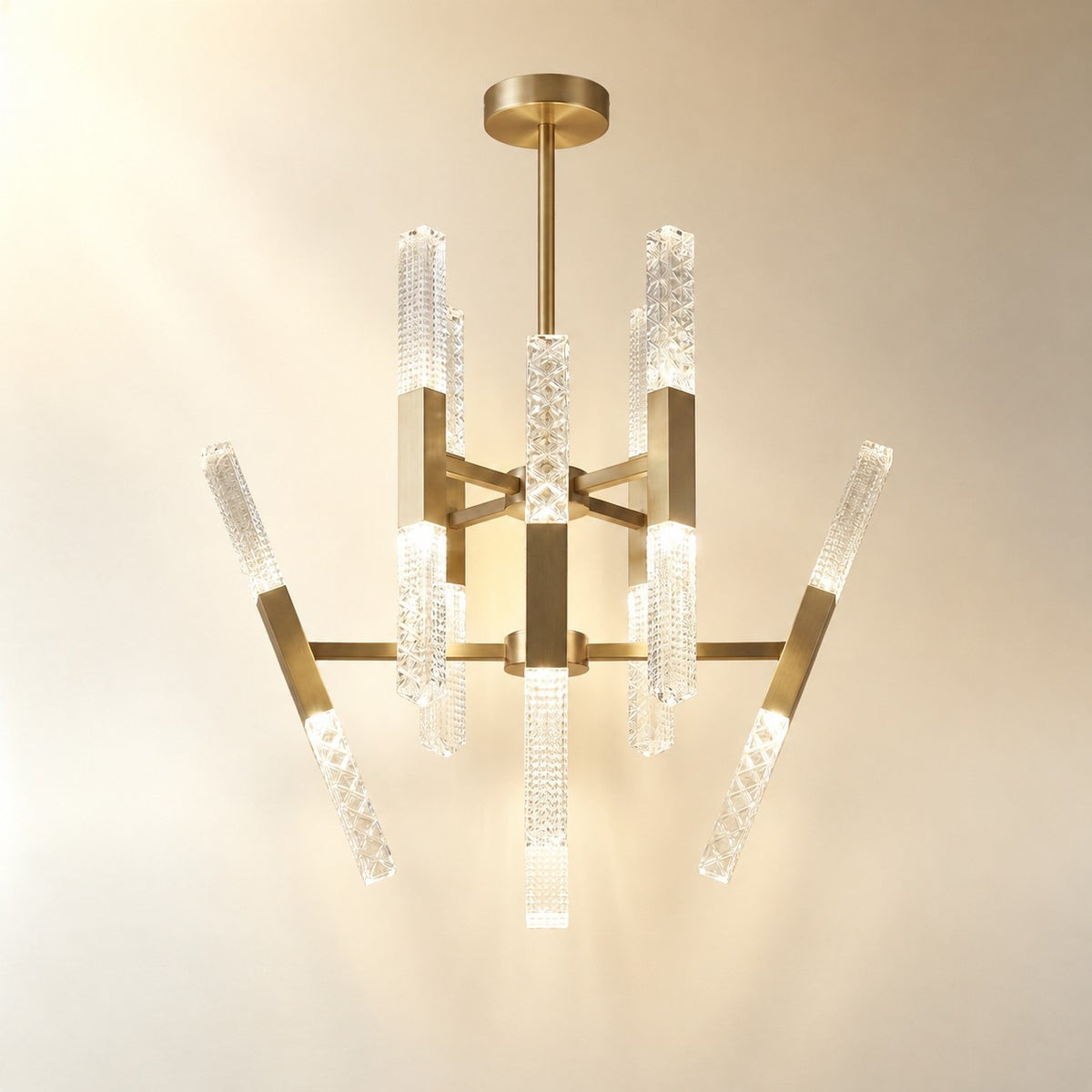Galrin Crystal Glass Pendant Light 27.8"