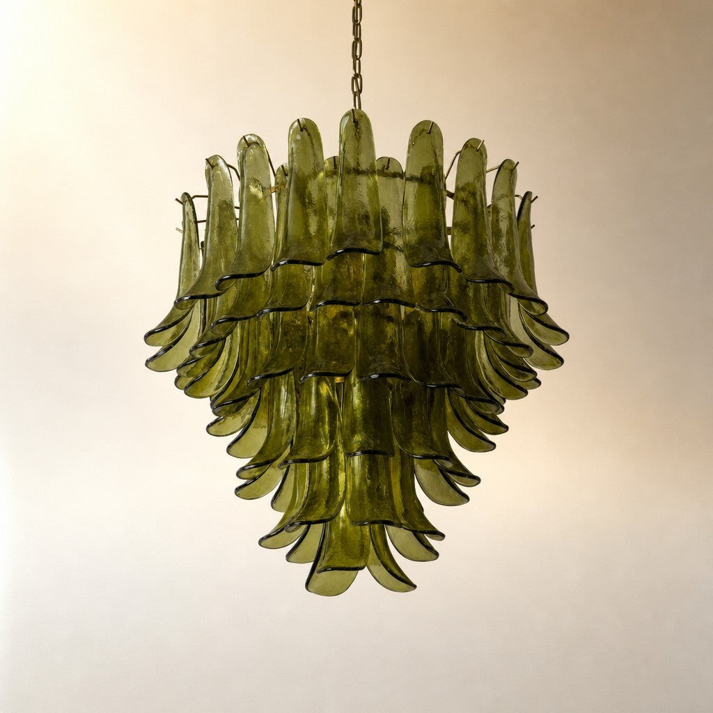 Green Petalo Murano Chandelier