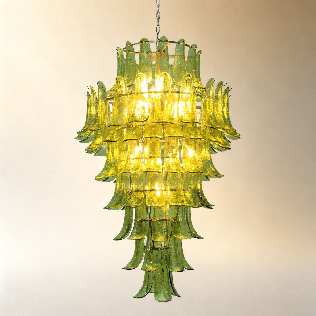Green Petalo Murano Chandelier