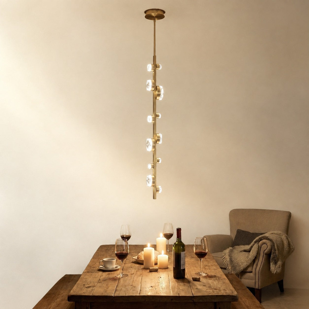 Gwevin Round Crystal Modern Chandelier