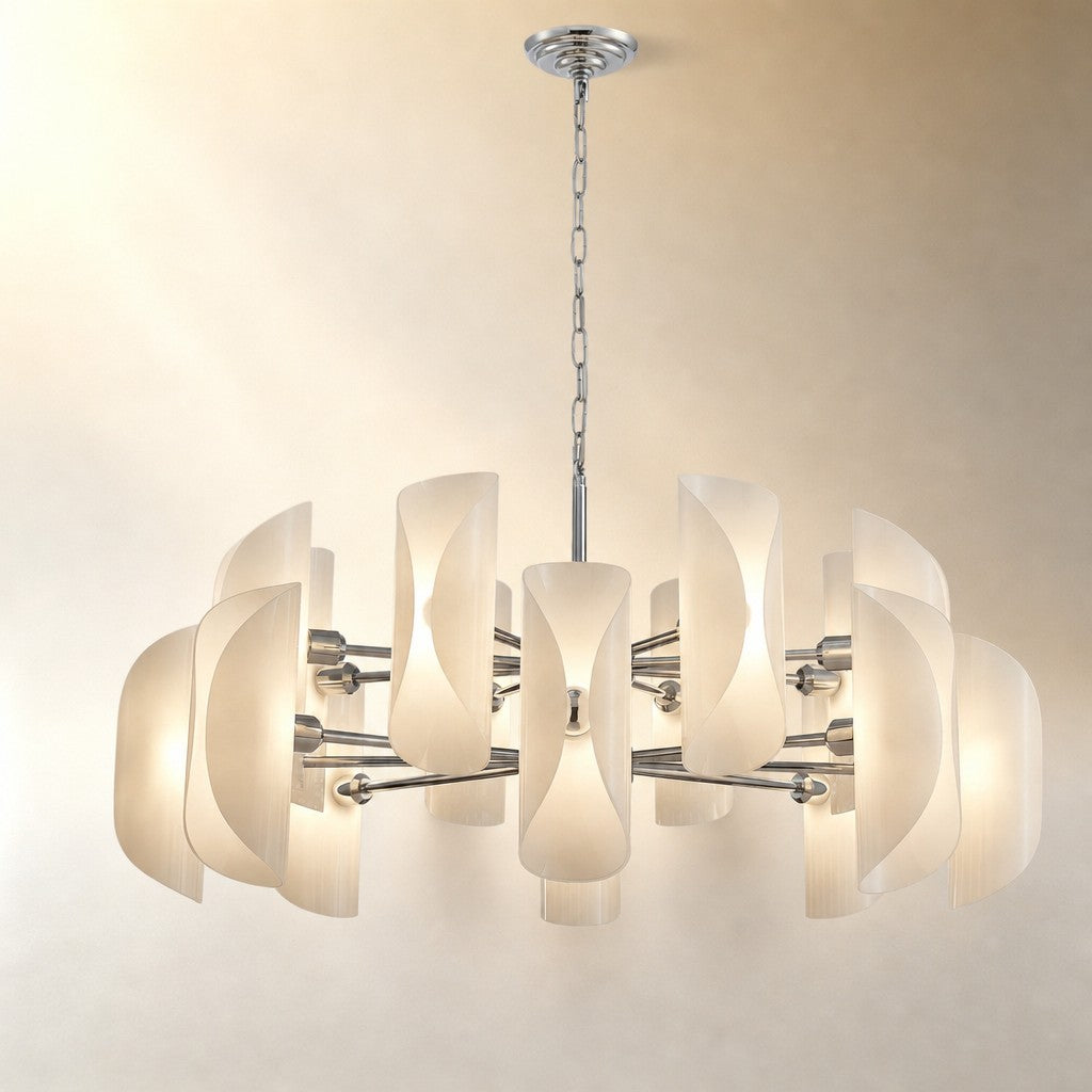 Helena Glamorous Glass Light Pendant 39"