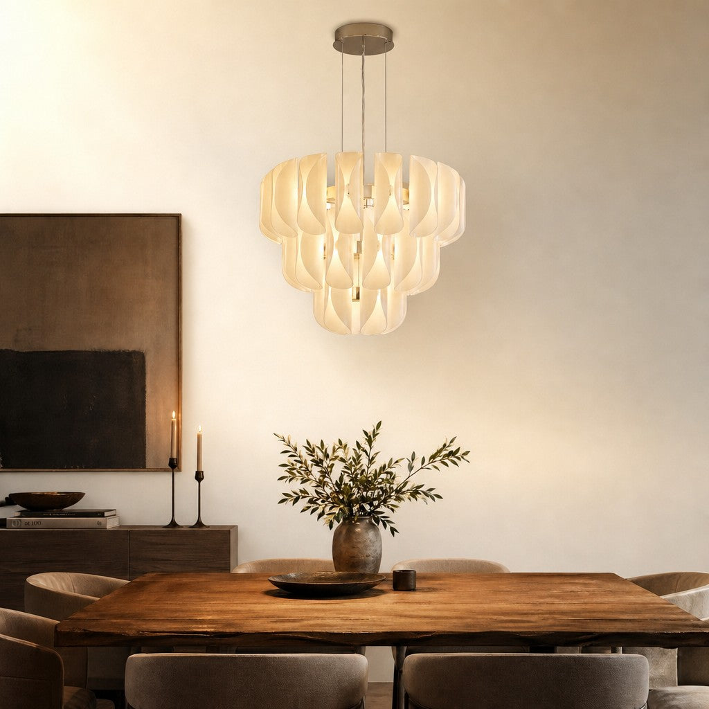 Helena Glamorous Glass Light Pendant 39"