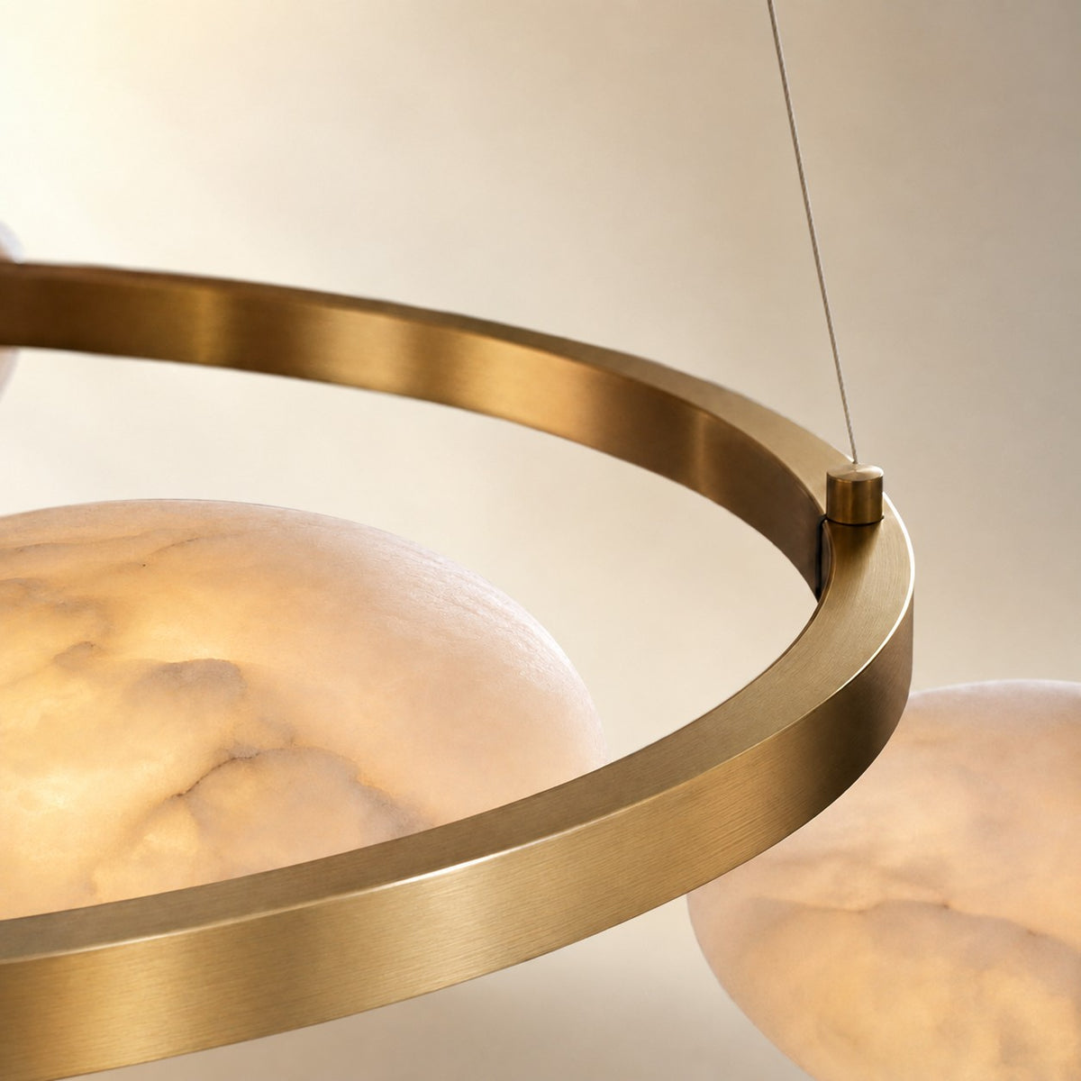 Ilovan Modern Alabaster Ring Chandelier