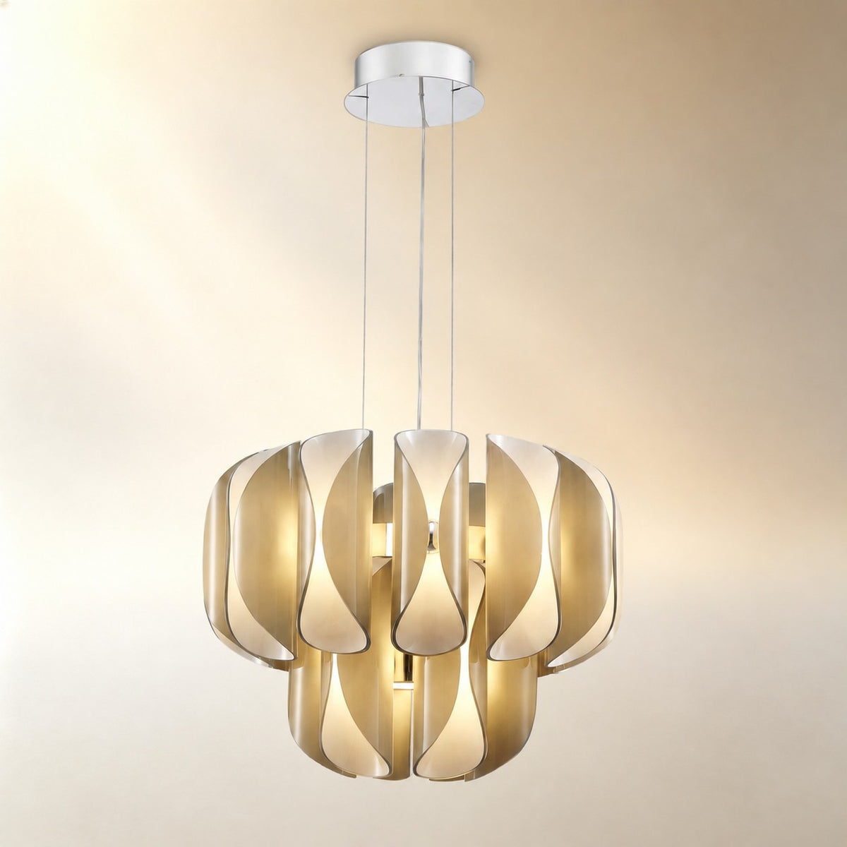 Ilyor Modern Chrome Chandelier 24"