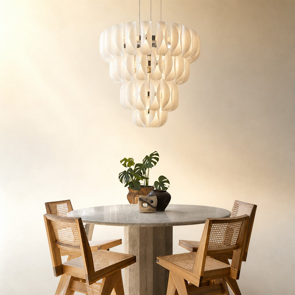 Ilyor Modern Chrome Chandelier 24"