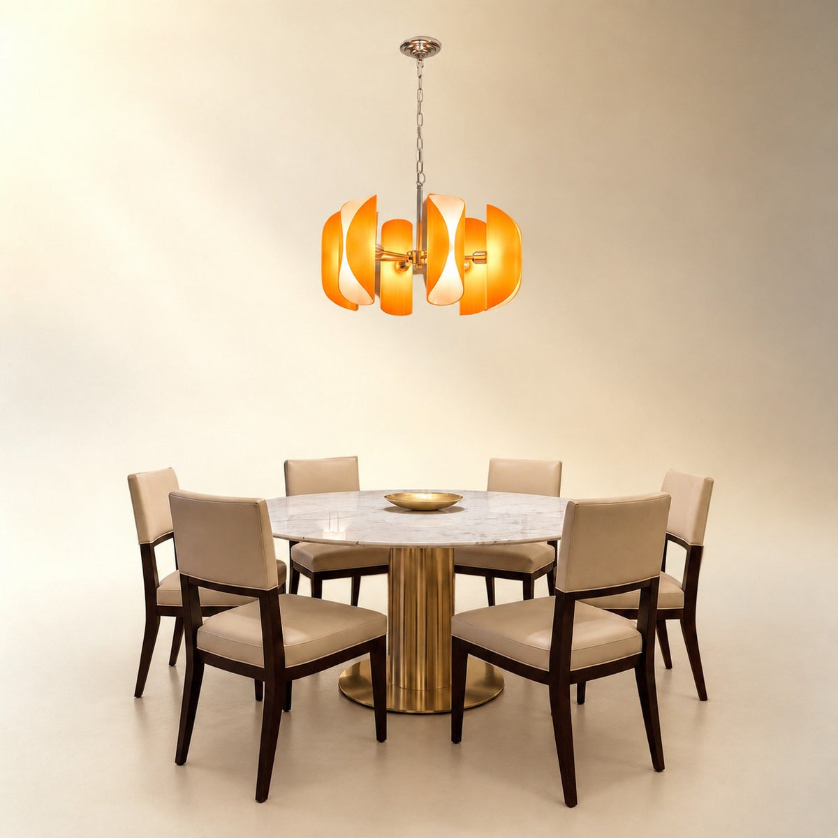 Ilyor Modern Chrome Glass Pendant Light
