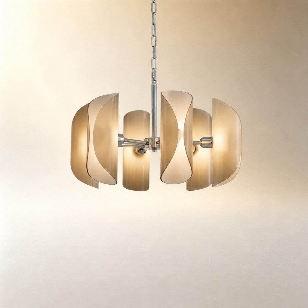 Ilyor Modern Chrome Glass Pendant Light