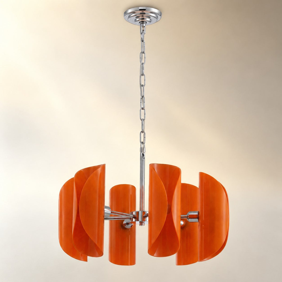 Ilyor Modern Chrome Glass Pendant Light