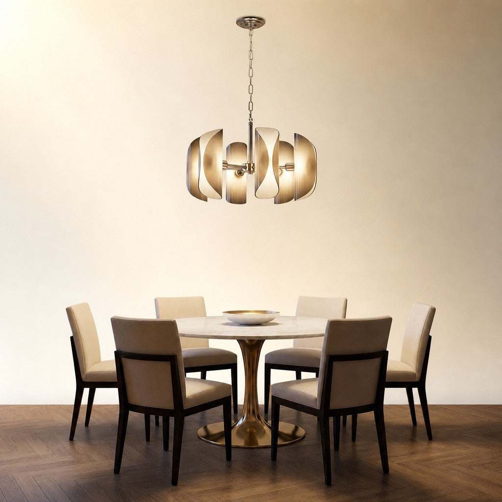 Ilyor Modern Chrome Glass Pendant Light