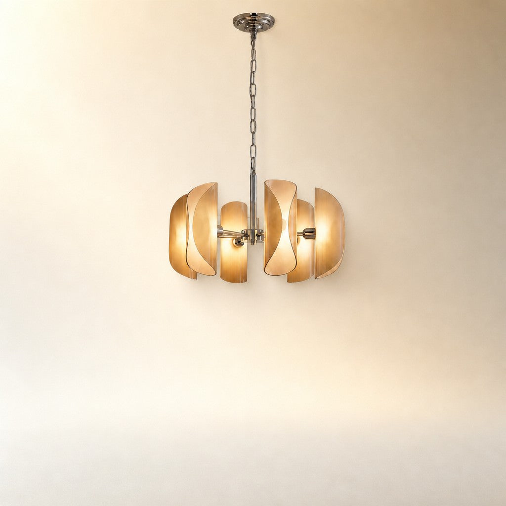 Ilyor Modern Chrome Glass Pendant Light