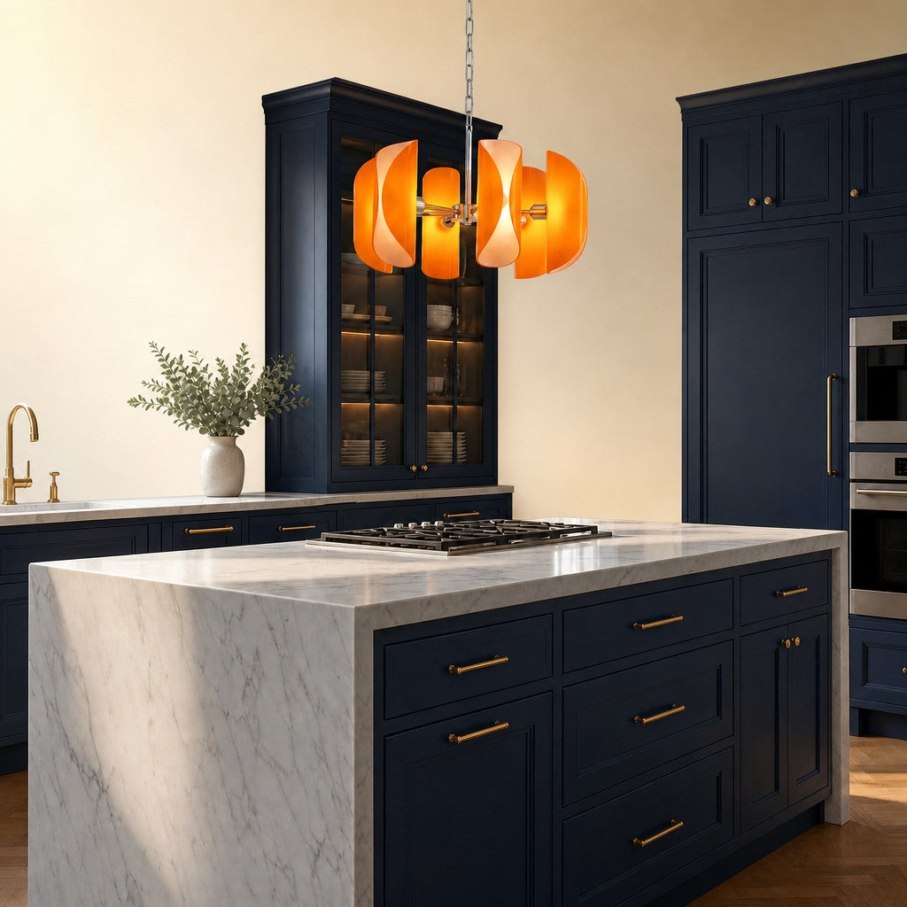 Ilyor Modern Chrome Glass Pendant Light