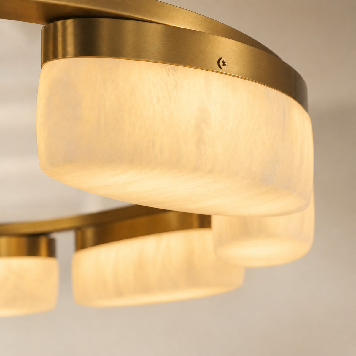 Ilyvan Modern Ring Alabaster Chandelier