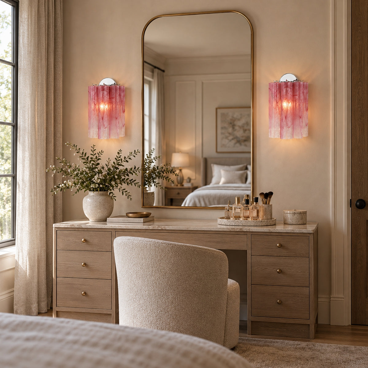 Mirelle Murano Fluted Glass Wall Sconce