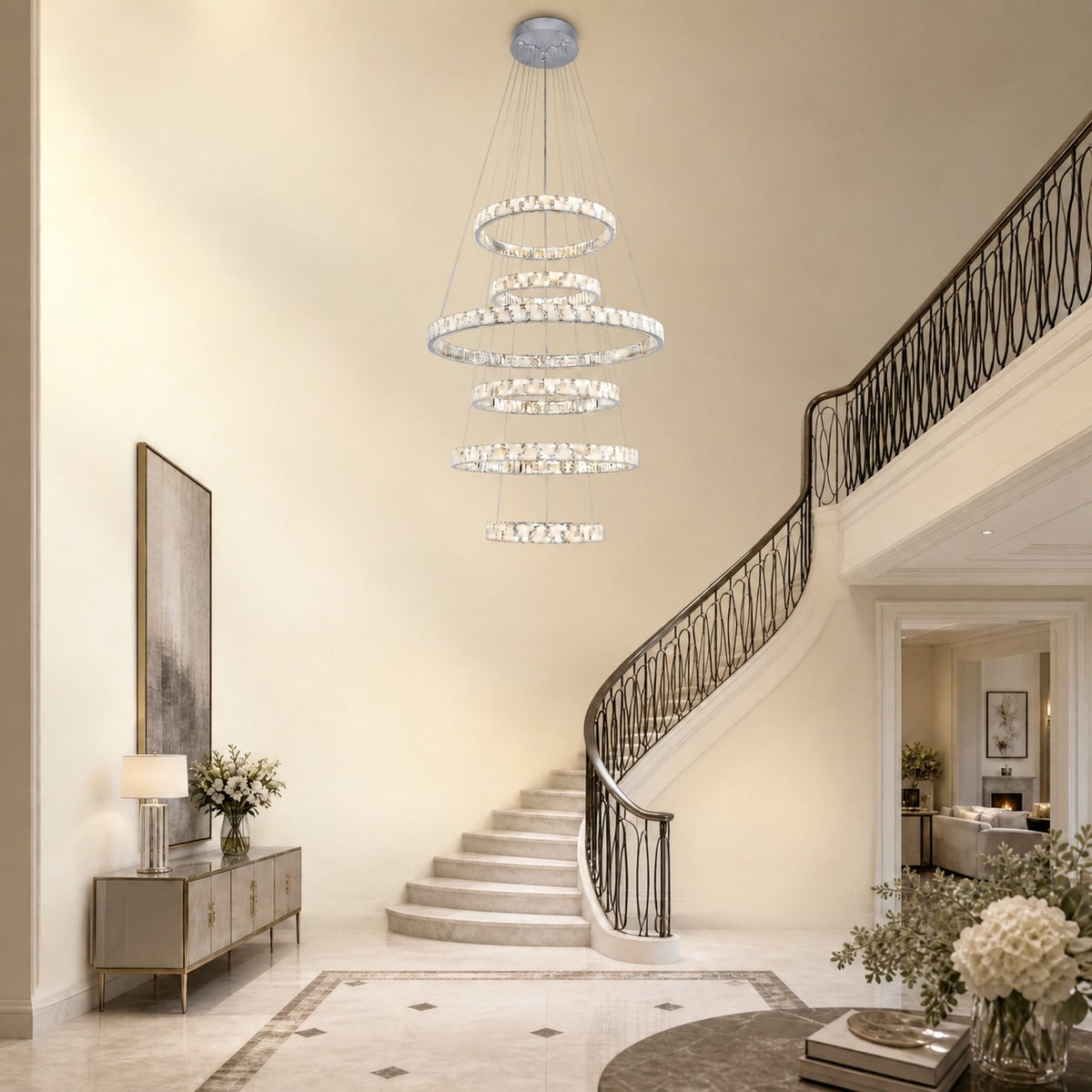Isavan Crystal Pendant Light 48"
