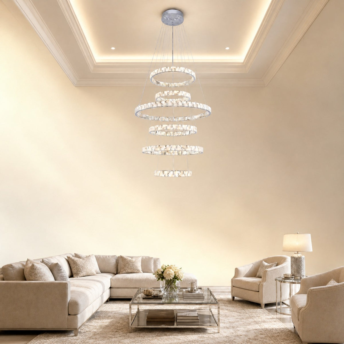 Isavan Crystal Pendant Light 48"