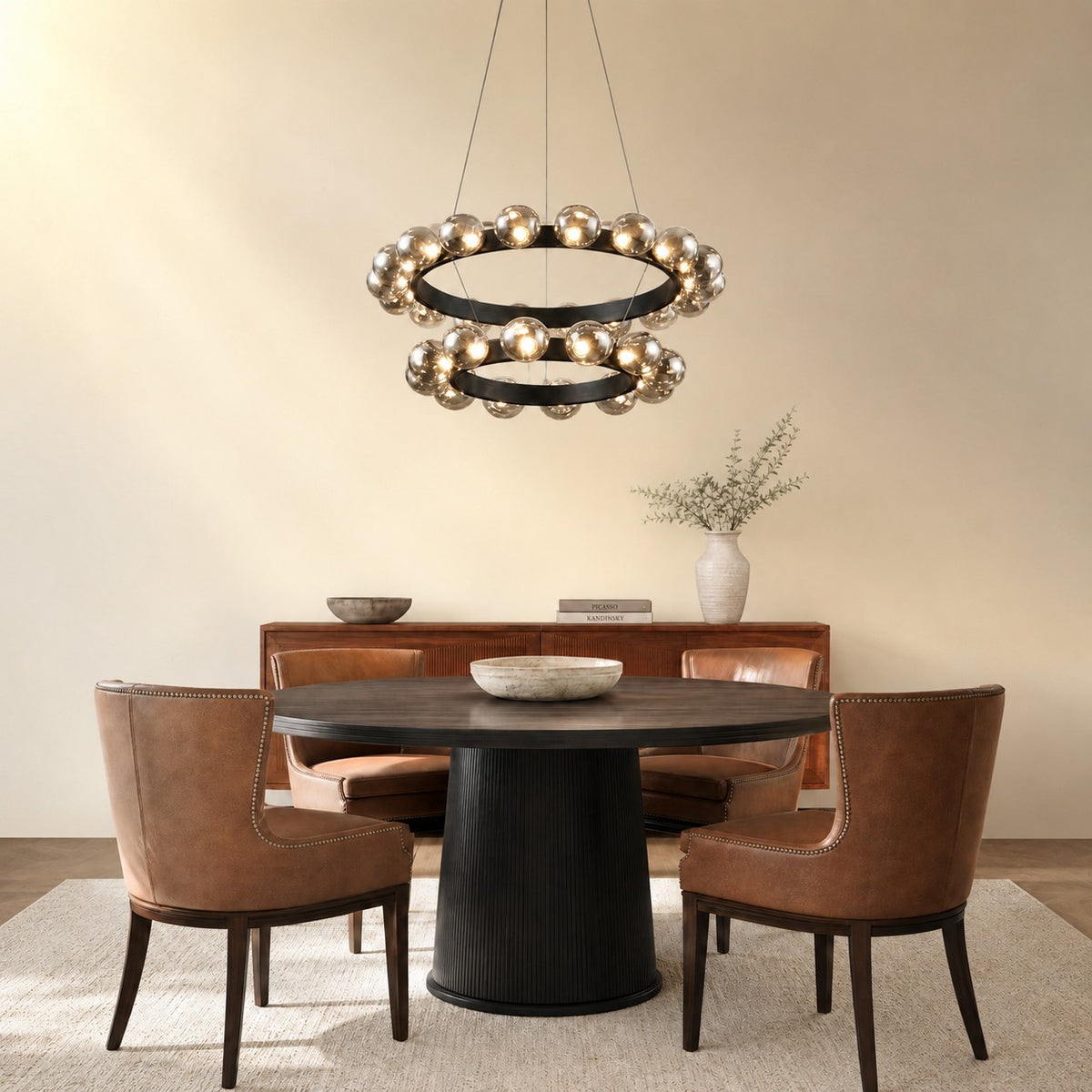 Kaivan Bubbles Nested Glass Chandelier 31"