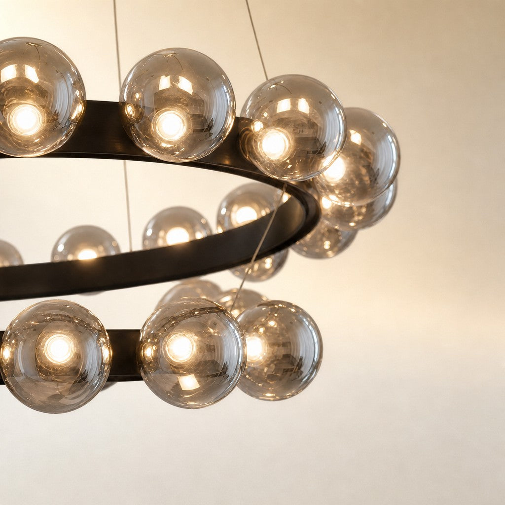 Kaivan Bubbles Nested Glass Chandelier 31"