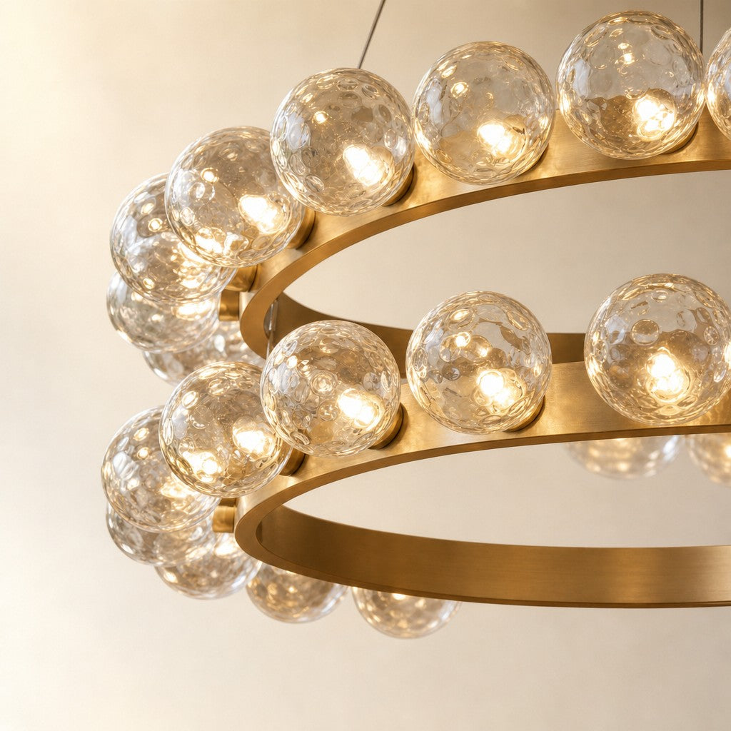 Kaivan Bubbles Nested Glass Chandelier 39"