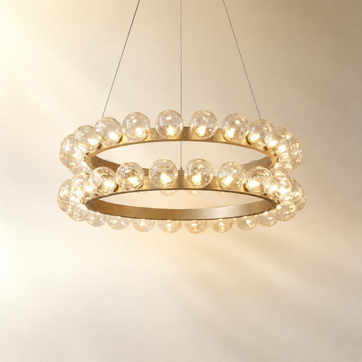 Kaivan Bubbles Nested Glass Chandelier 39"
