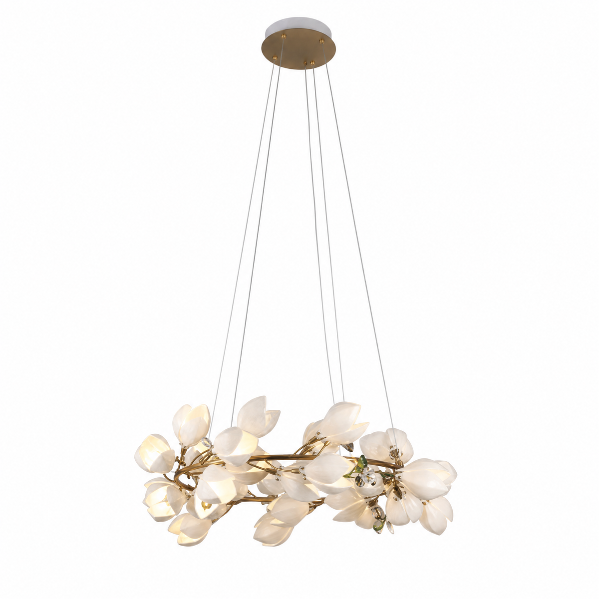 Lauro Ceramic Leaf Chandelier
