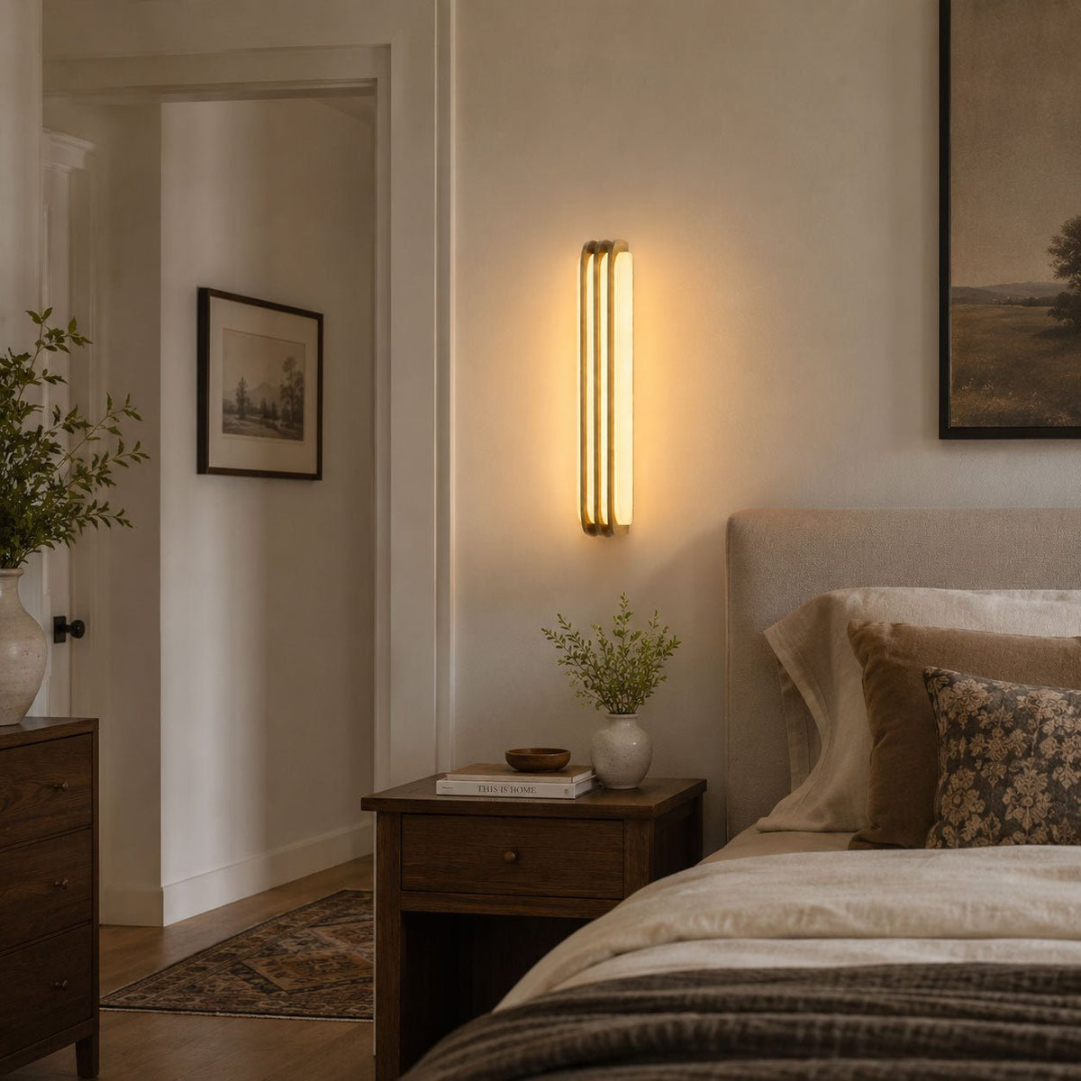 Layered Alabaster Wall Sconce