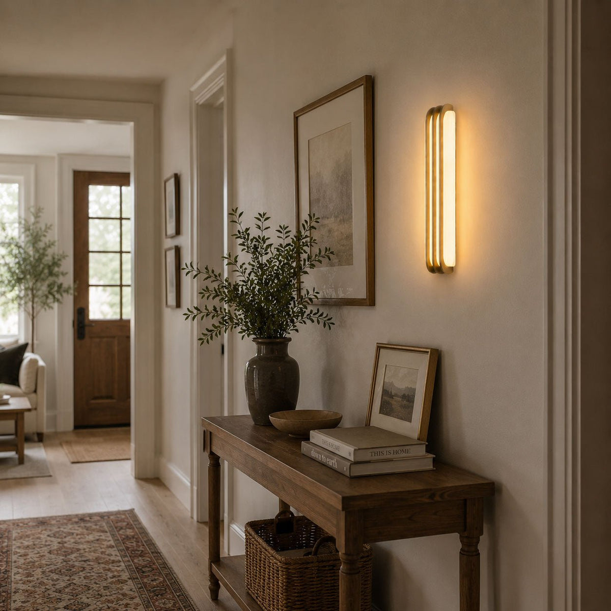 Layered Alabaster Wall Sconce