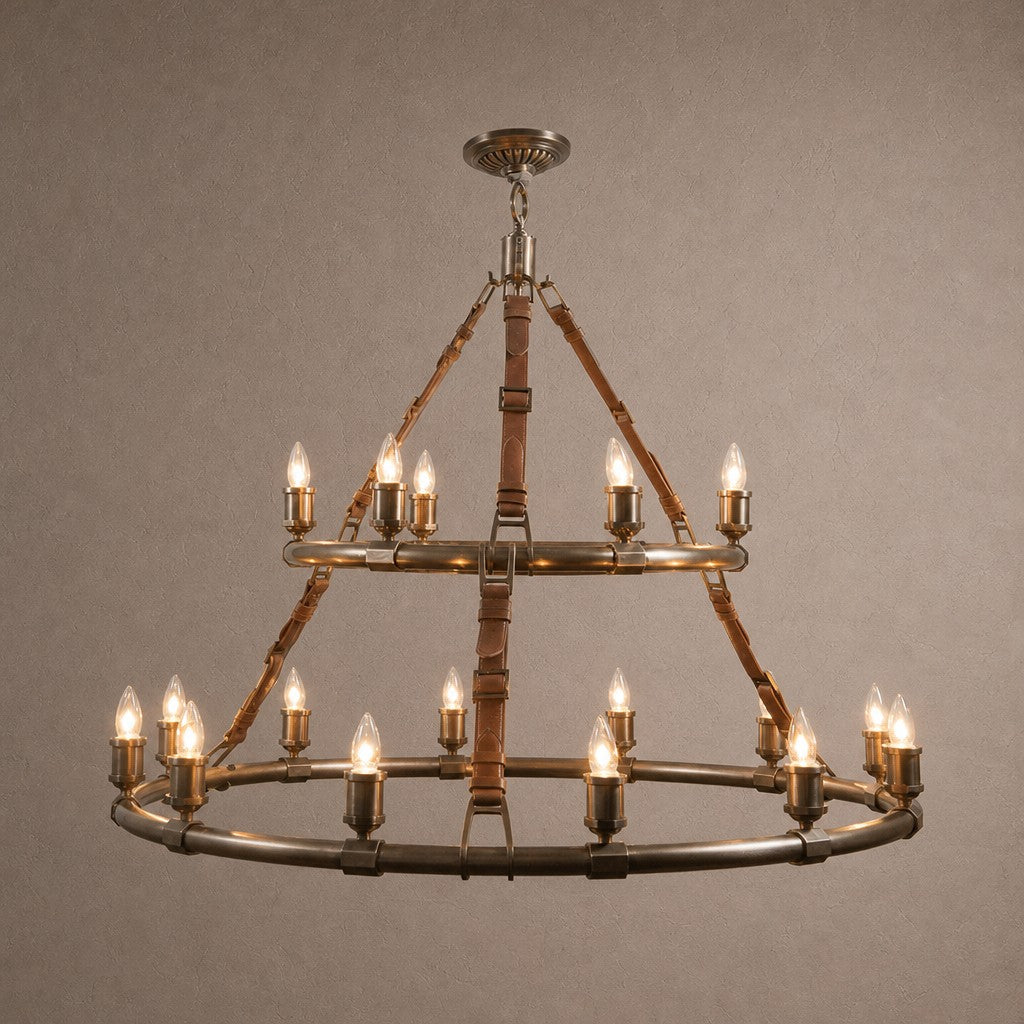 Leather Round Chandelier