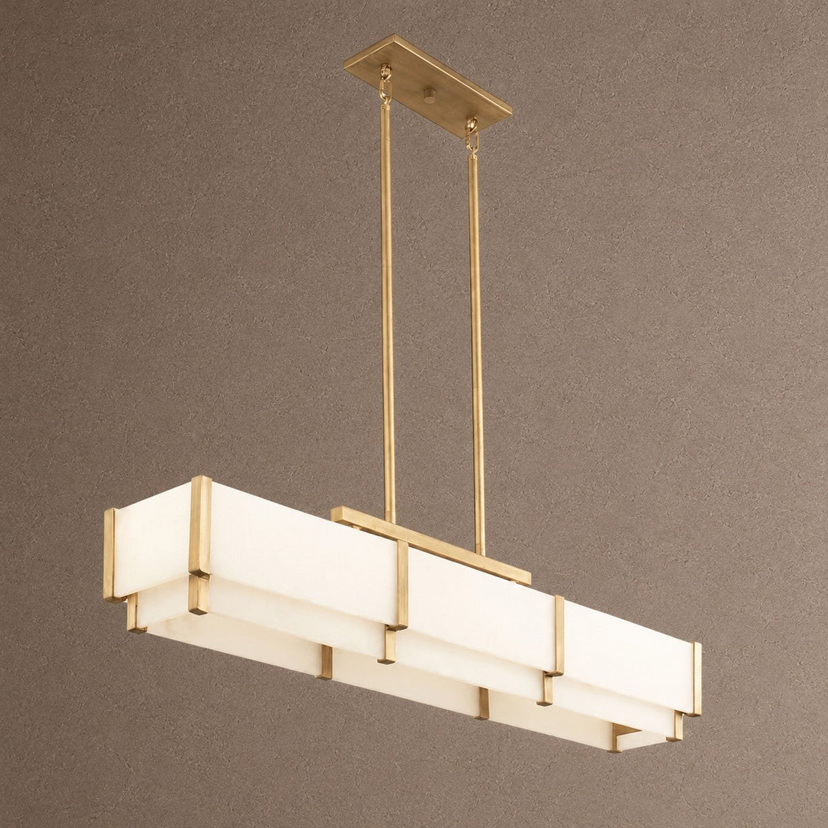 Linear Alabaster Panel Chandelier
