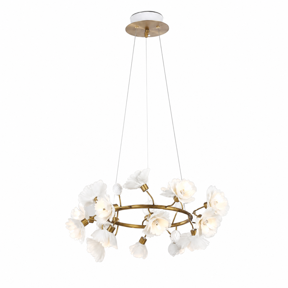Brass Ceramic Chandelier