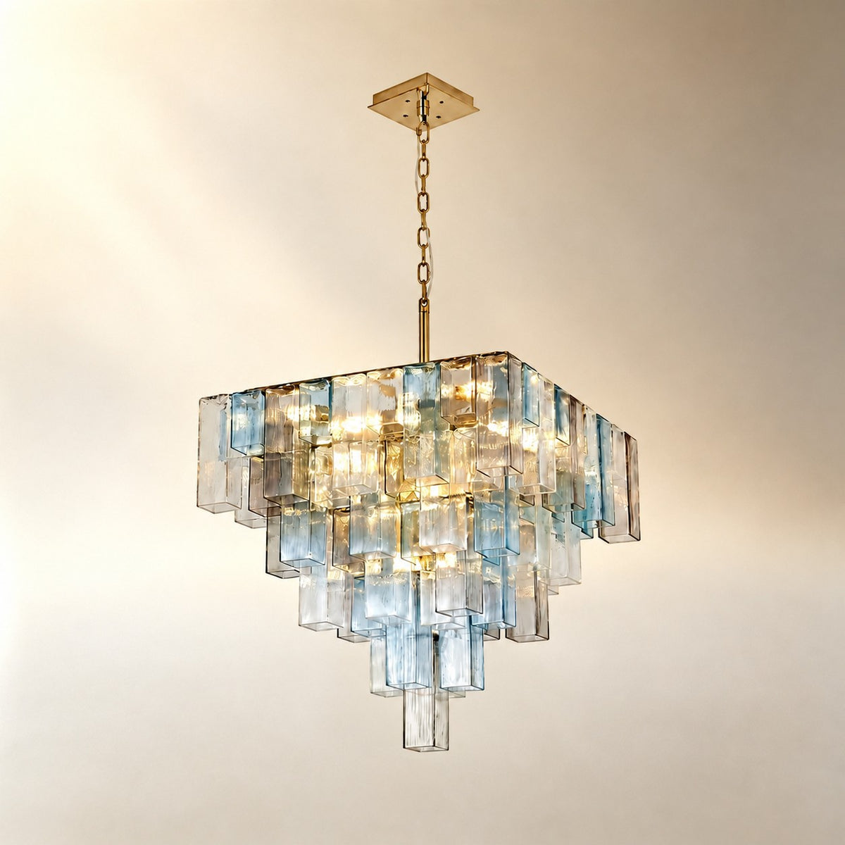 Artisan Murano-Style Chromatic Vault Chandelier