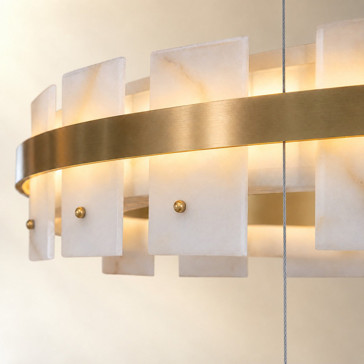 Lorian Modern Alabaster Ring Chandelier