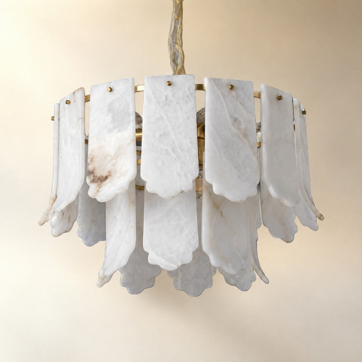 Lorian Modern Alabaster Round Pendant Light