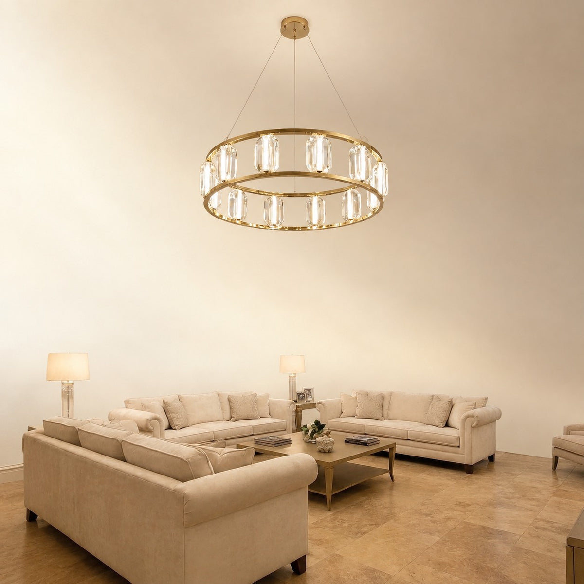 Lorvan Contemporary Crystal Chandelier